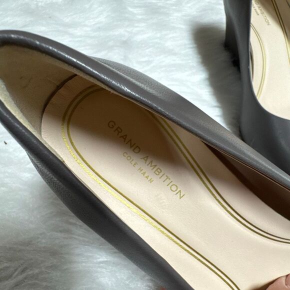 Cole Haan Grand Ambition Womens Size 9B Slip On Pointed Wedge W15849 Gray - Picture 7 of 8